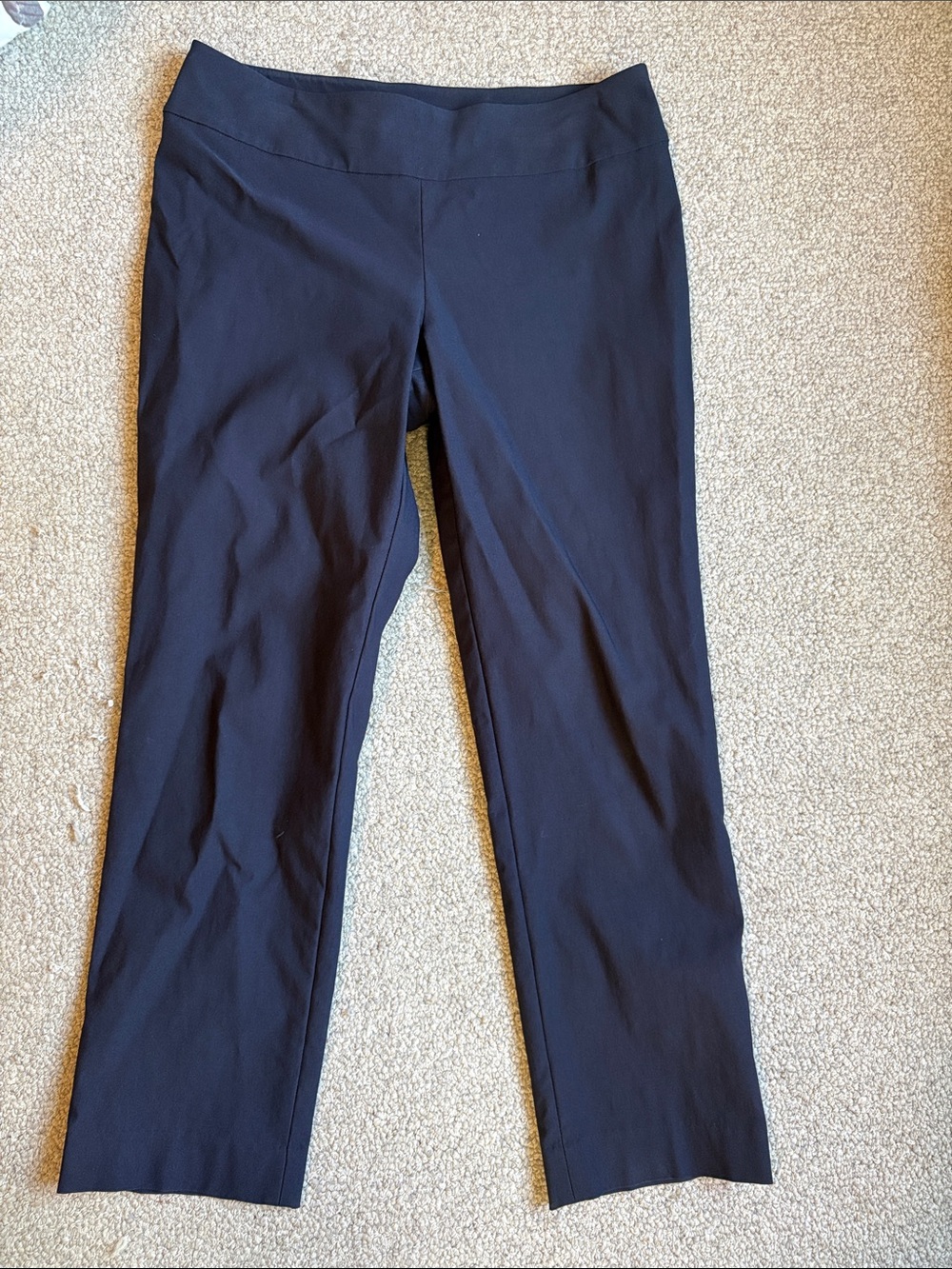 NIC+ZOE Black Pull-On Straight Pants